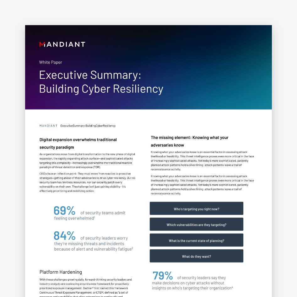 Building Cyber Residency