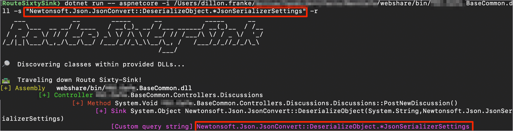Figure 5: RouteFinder parsing MVC routes