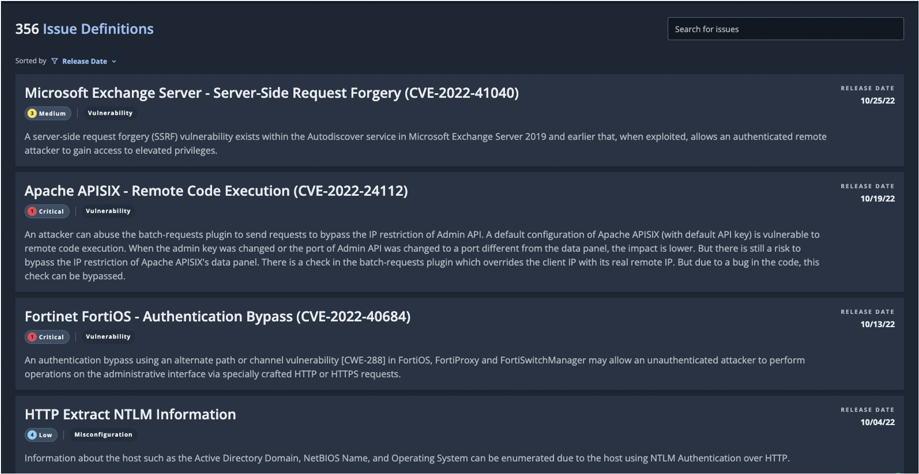 Mandiant Advantage Attack Surface Management has a growing library of security issues that validate when external assets are vulnerable, misconfigured, or exposed