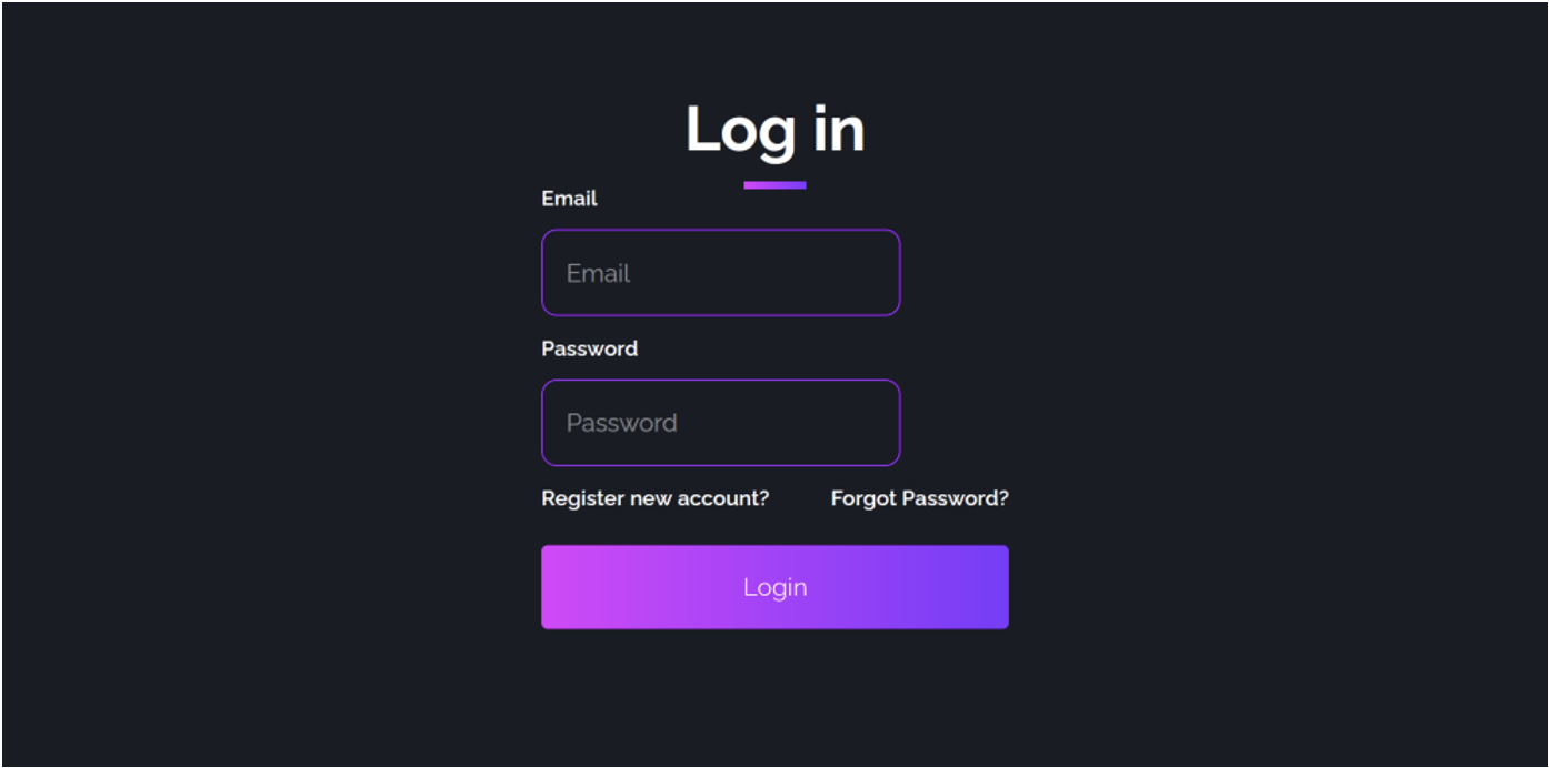 Main Caffeine login screen