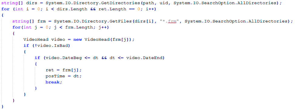 carbanak\server\Player\Video.cs – Snippet from Player code that searches for video files with "frm" extension