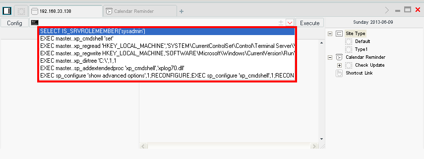 Database Management provides the ability to interact with a database and even provides helpful prepopulated commands