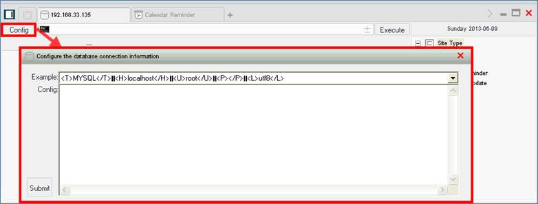 Database management from a target system running Linux