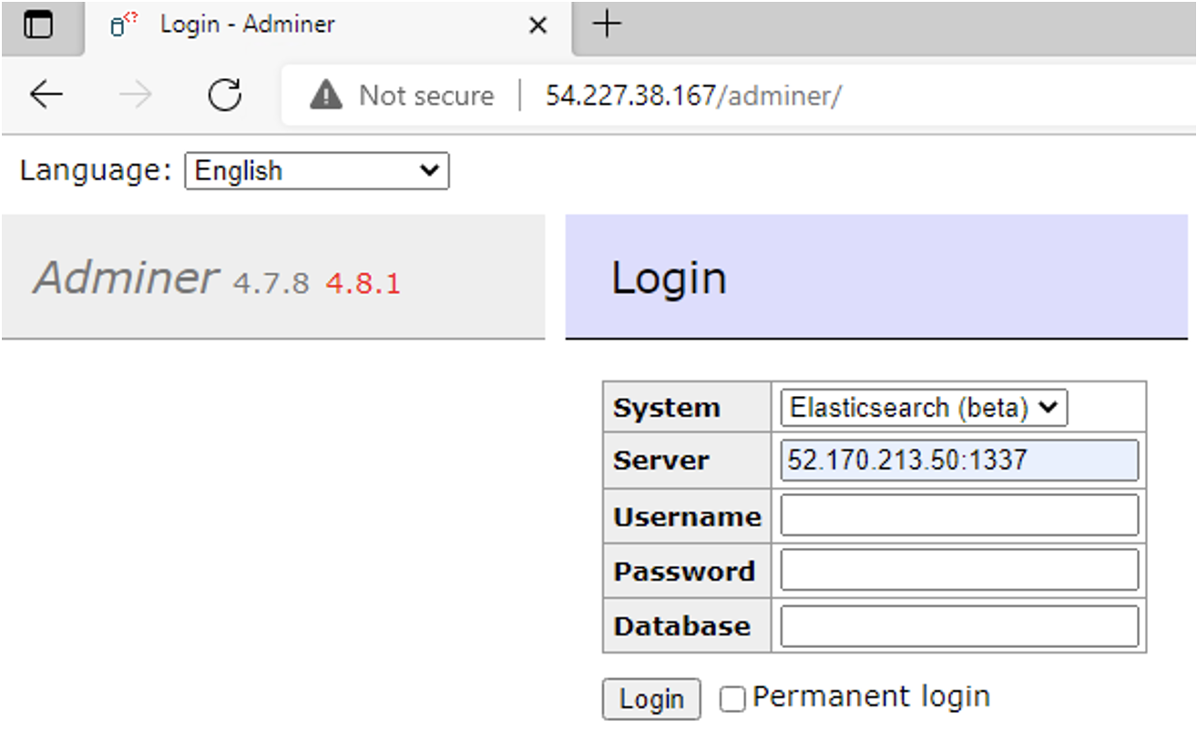 Exploiting adminer