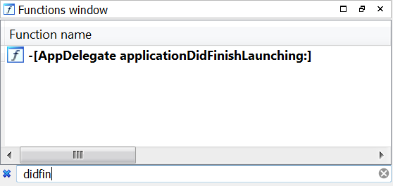 applicationDidFinishLaunching メソッドの検索