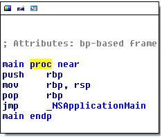 A Cocoa application's main function