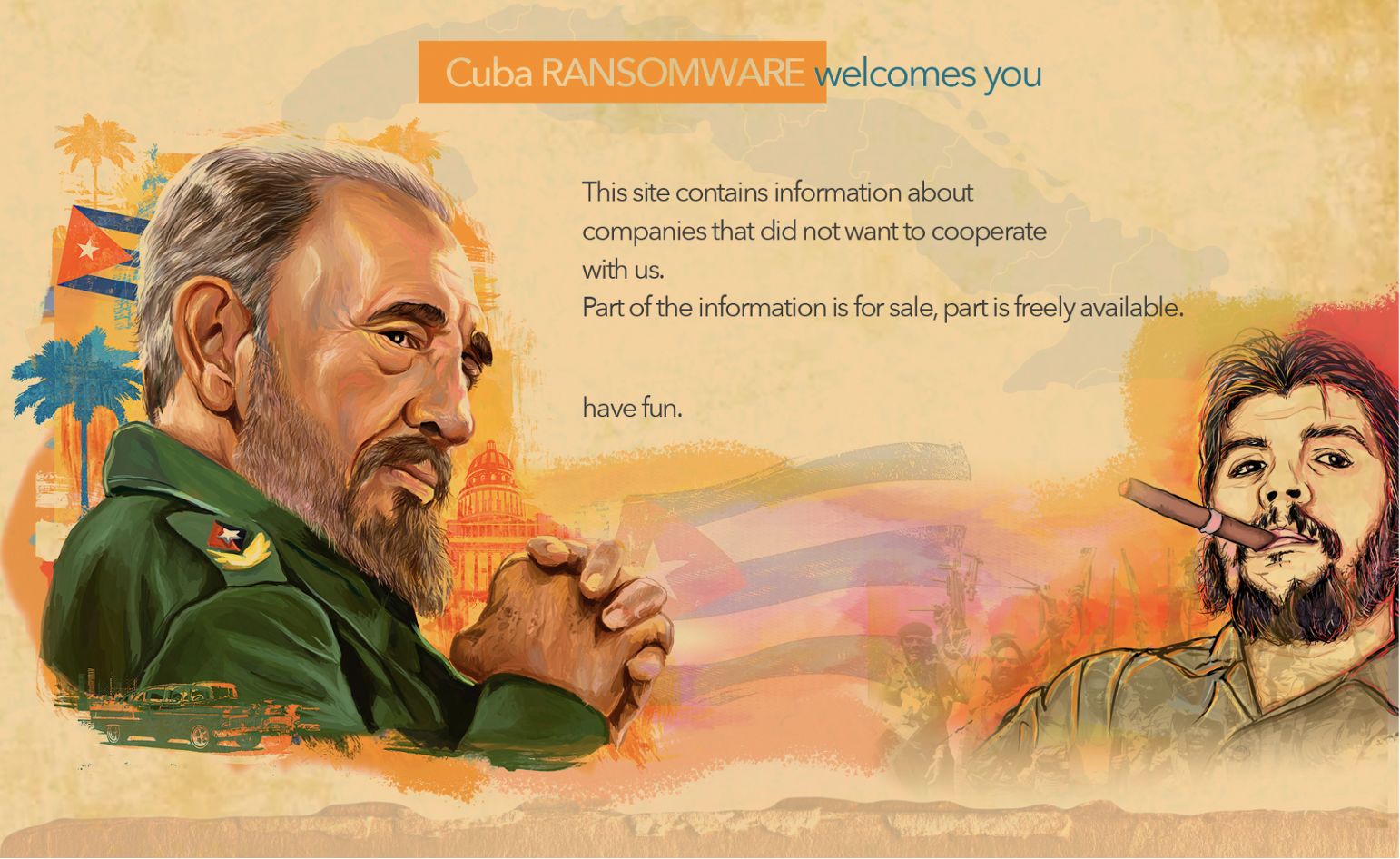 Cuba (aka COLDDRAW) Ransomware Shaming Tor site (2021-12-31)