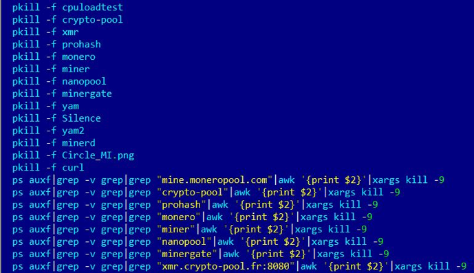 Terminating processes matching certain strings