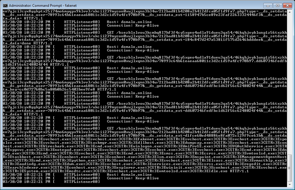 FakeNet-NG can capture the malware's HTTP requests to the C2 endpoint