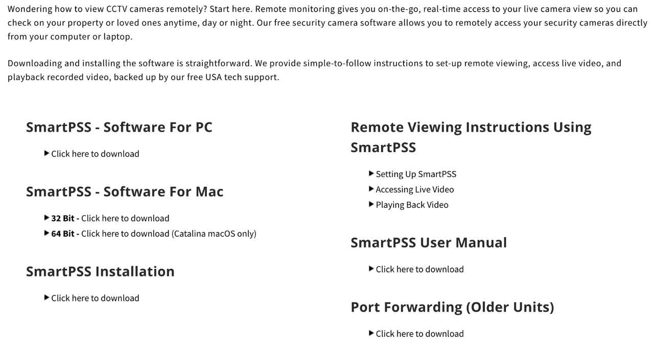 SmartPSS download page