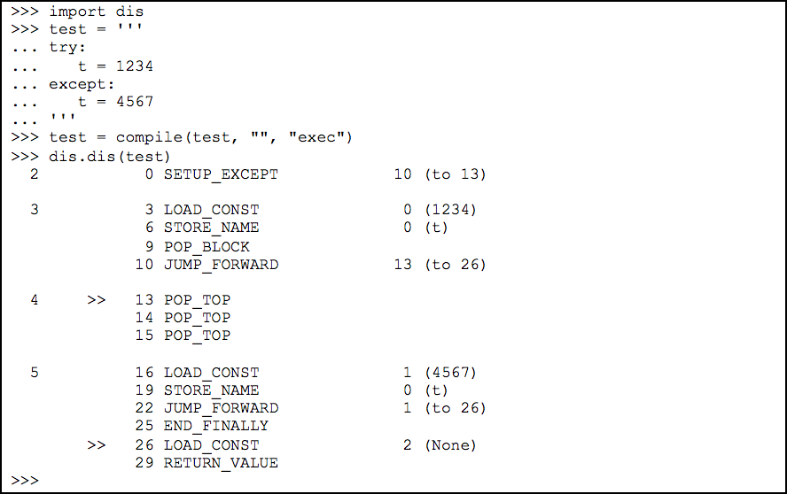 Exception handler