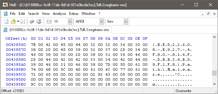 TxR ログの悪意のあるスケジュールされたタスク