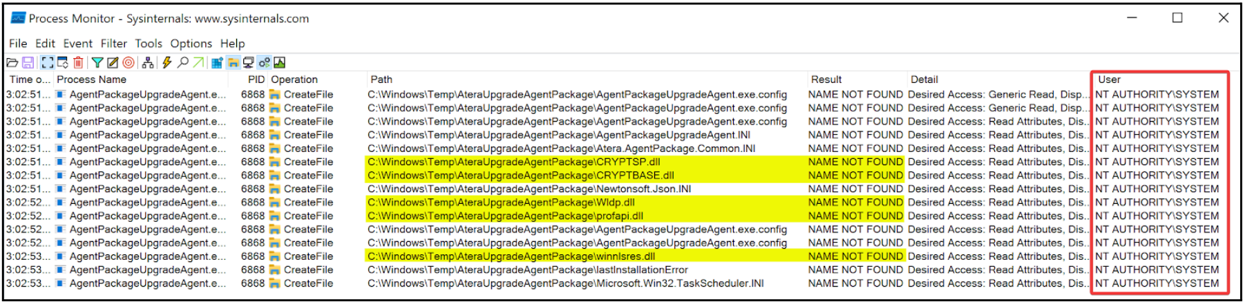 Process attempting to load missing DLLs