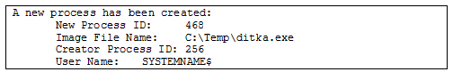 XP EventID 592 - Process creation