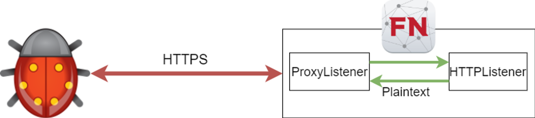 Cleartext streams between Fakenet-NG components