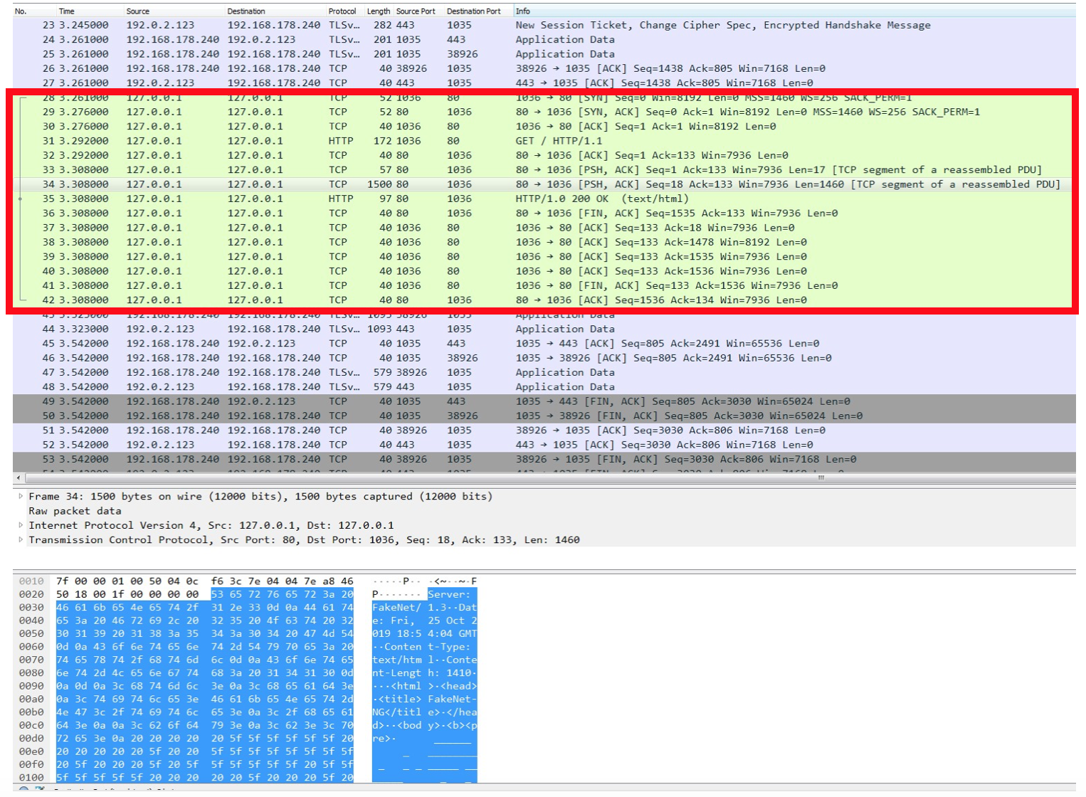 HTTPListener と Proxy Listener 間のクリアテキスト トラフィック