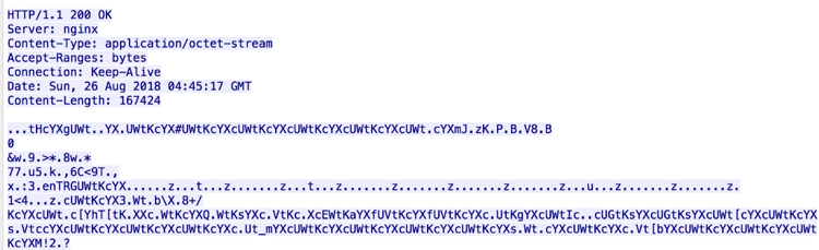 XOR binary transfer that decrypts to 4072690b935cdbfd5c457f26f028a49c