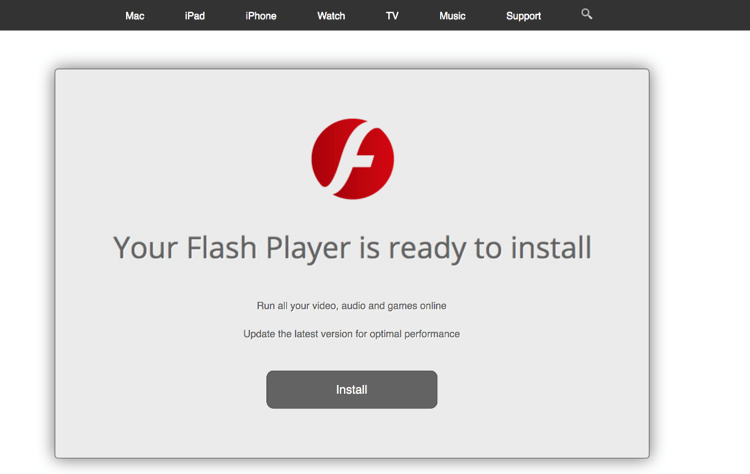 Fake Flash download prompt