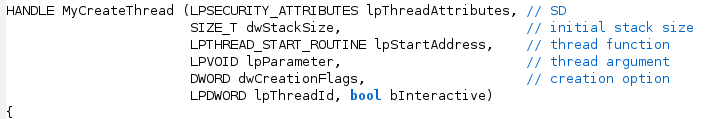 Gh0st malware MyCreateThread function prototype