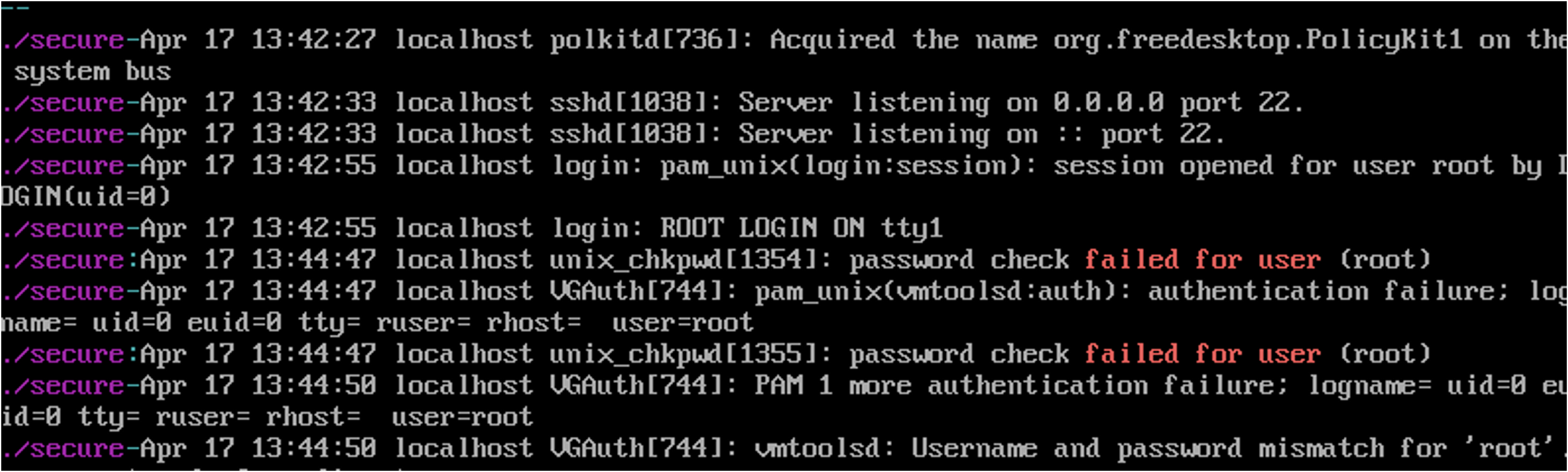 Linux vmtoolsd failed authentication