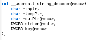 Example function prototype