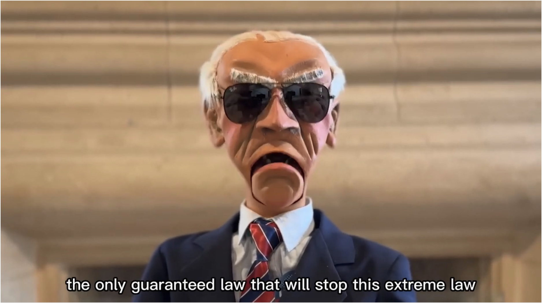 DRAGONBRIDGE video featuring a short animation caricaturing and depicting U.S. President Biden urging Americans concerned with abortion rights to vote in the midterms