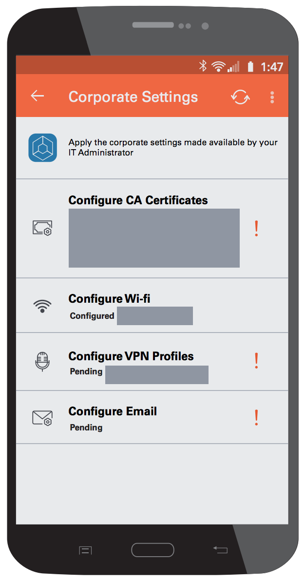 Setting up mobile device management