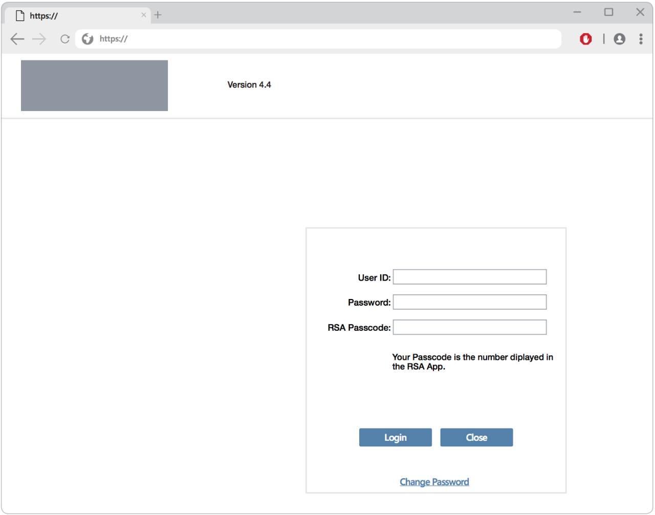 Financial application login portal