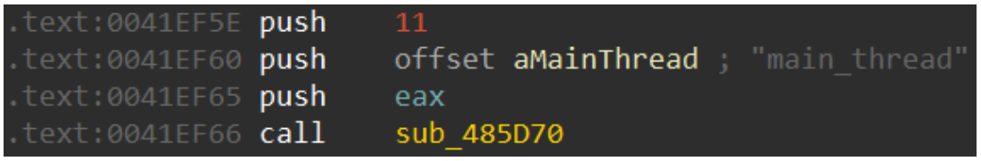Disassembled Rust code containing string address and length