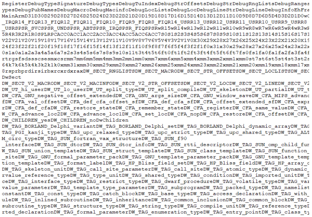 Rust strings extracted via strings.exe