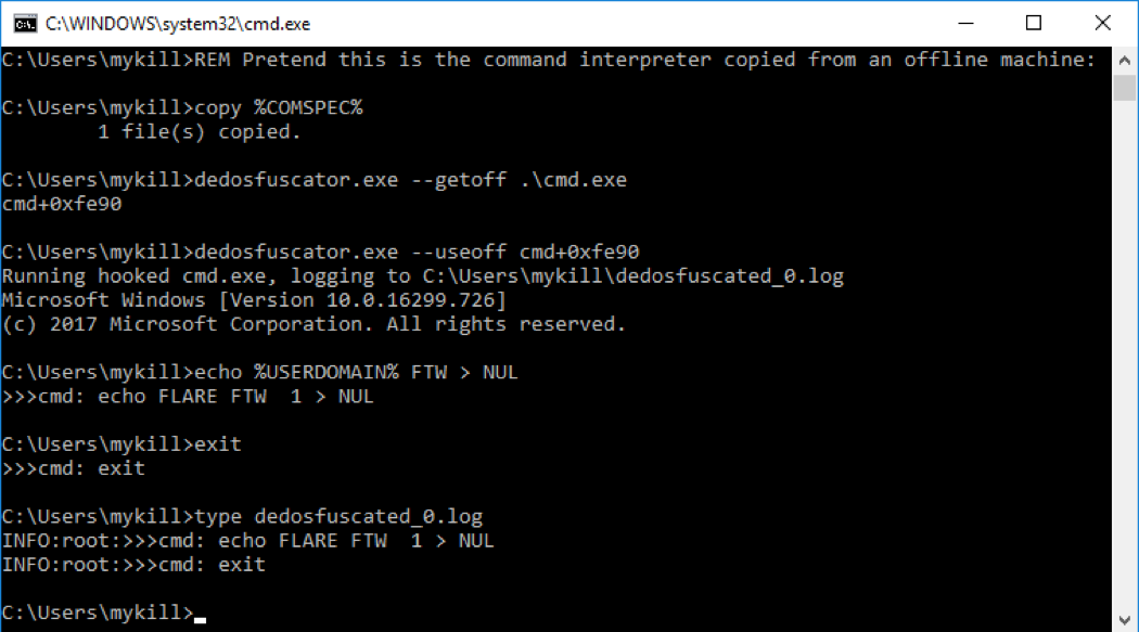 Getting and using offsets and testing De-DOSfuscator