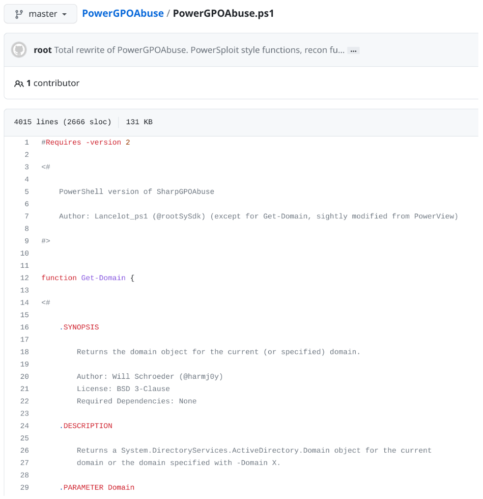 PowerGPOAbuse PowerShell Script on GitHub
