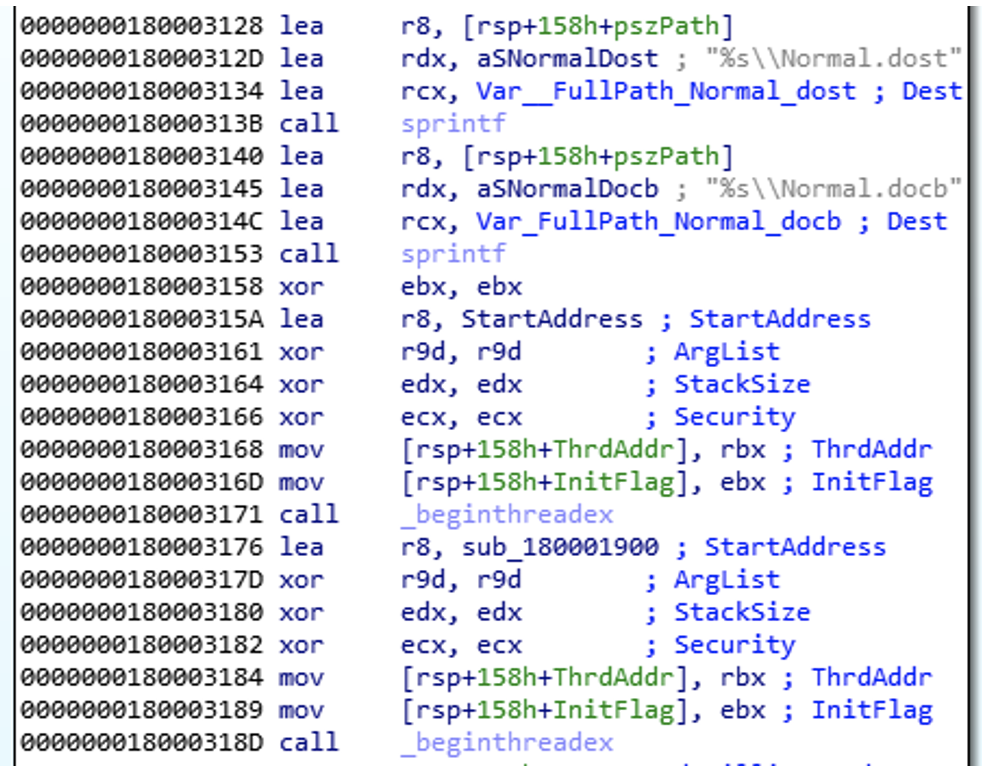 Adding file names to the full path and creating the threads