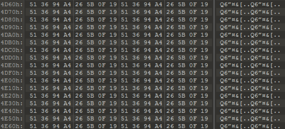 Repeating byte pattern in 37e100dd8b2ad8b301b130c2bca3f1ea