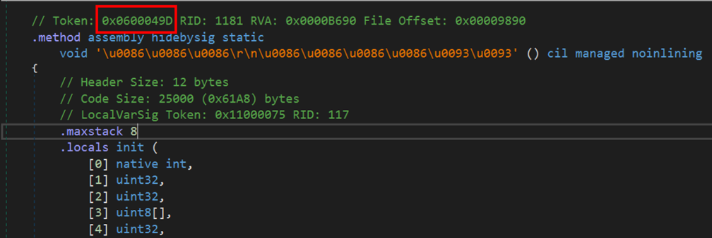 Method details for method 0x0600049D