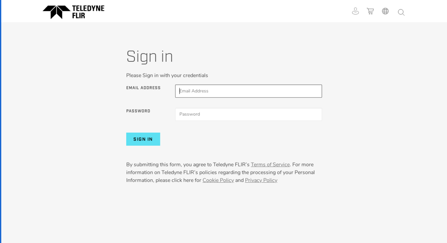 Fake login page masquerading as Teledyne FLIR, a manufacturer of thermal imaging devices