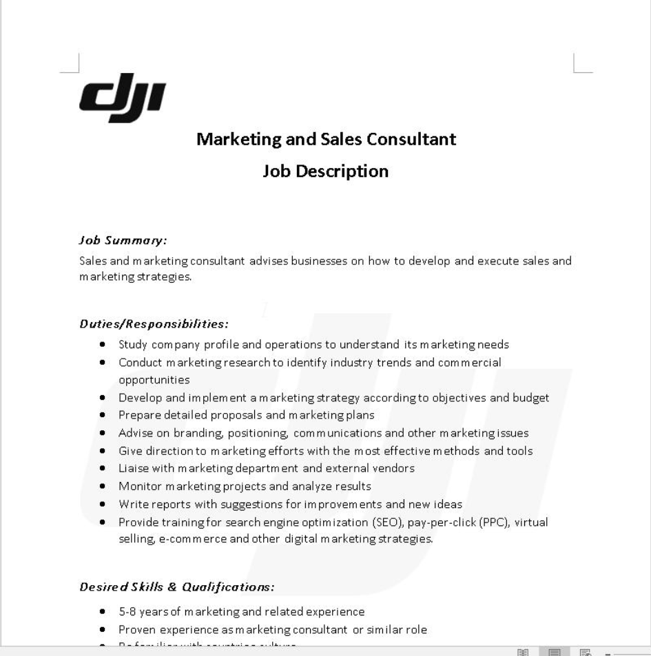 Fake DJI job offer (MD5: ec6a0434b94f51aa1df76a066aa05413)