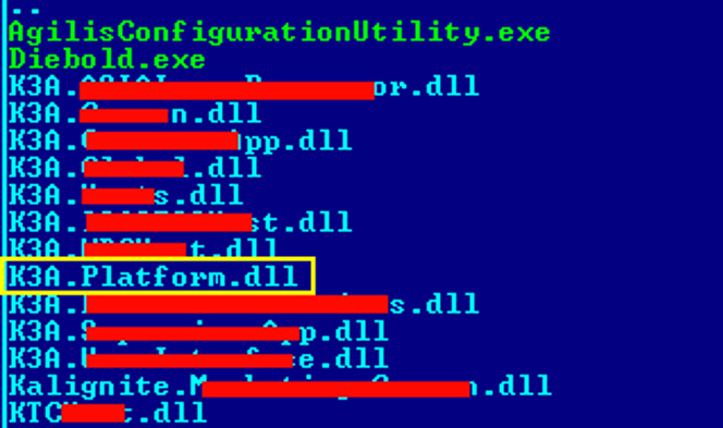 ランチャーによってドロップされたファイル