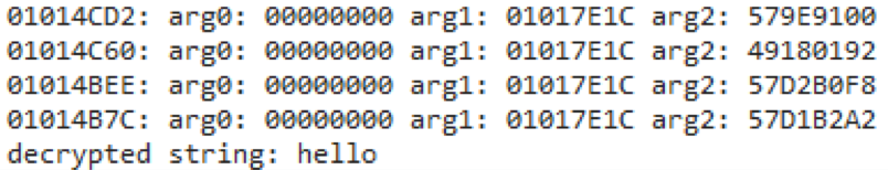 Output of script shown in Figure 5