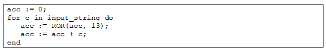 ROR-13 Pseudocode