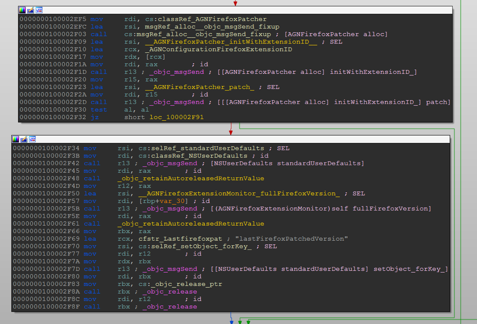 objc2_analyzer 実行後の Objective-C IDB スニペット