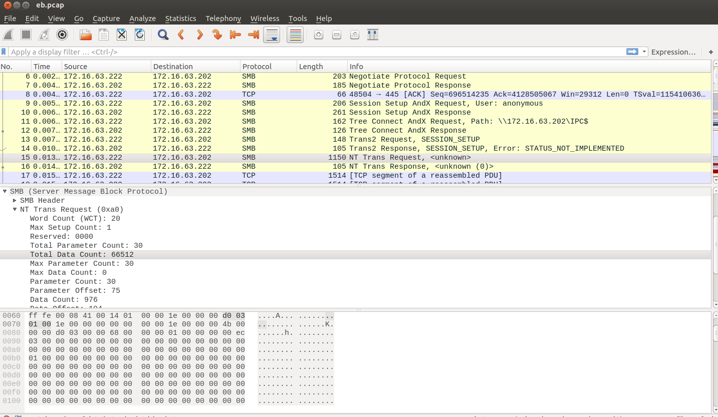 Preparing server for exploit via NT Trans