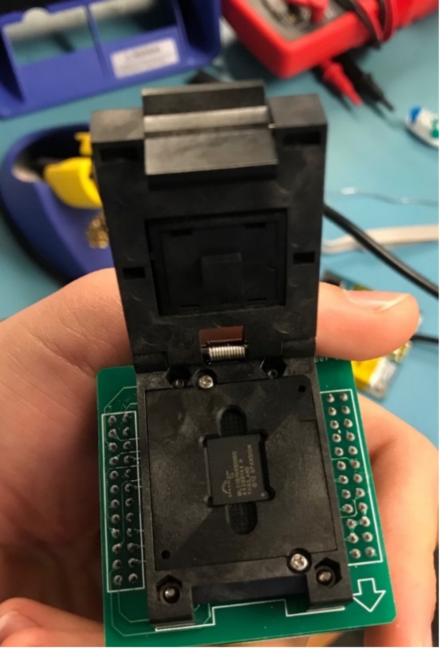 Spansion NAND in BGA clamshell adapter