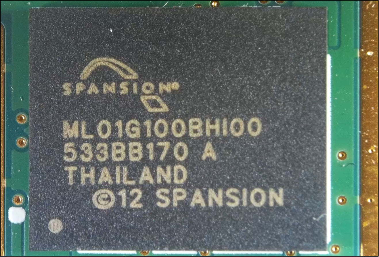 Closeup of Spansion flash